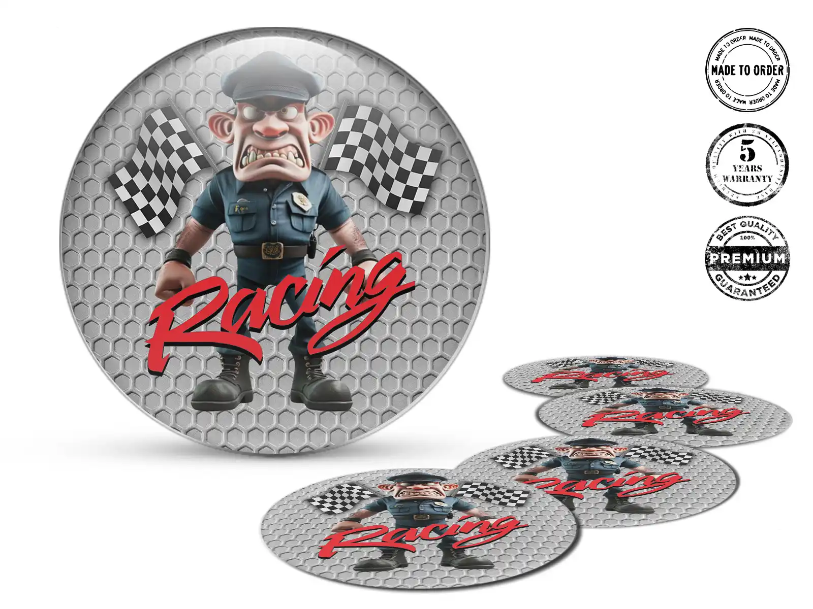 Pegatina Bombada Look Calcomanía Racing Limitada